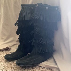 Minnetonka Fringe Boots